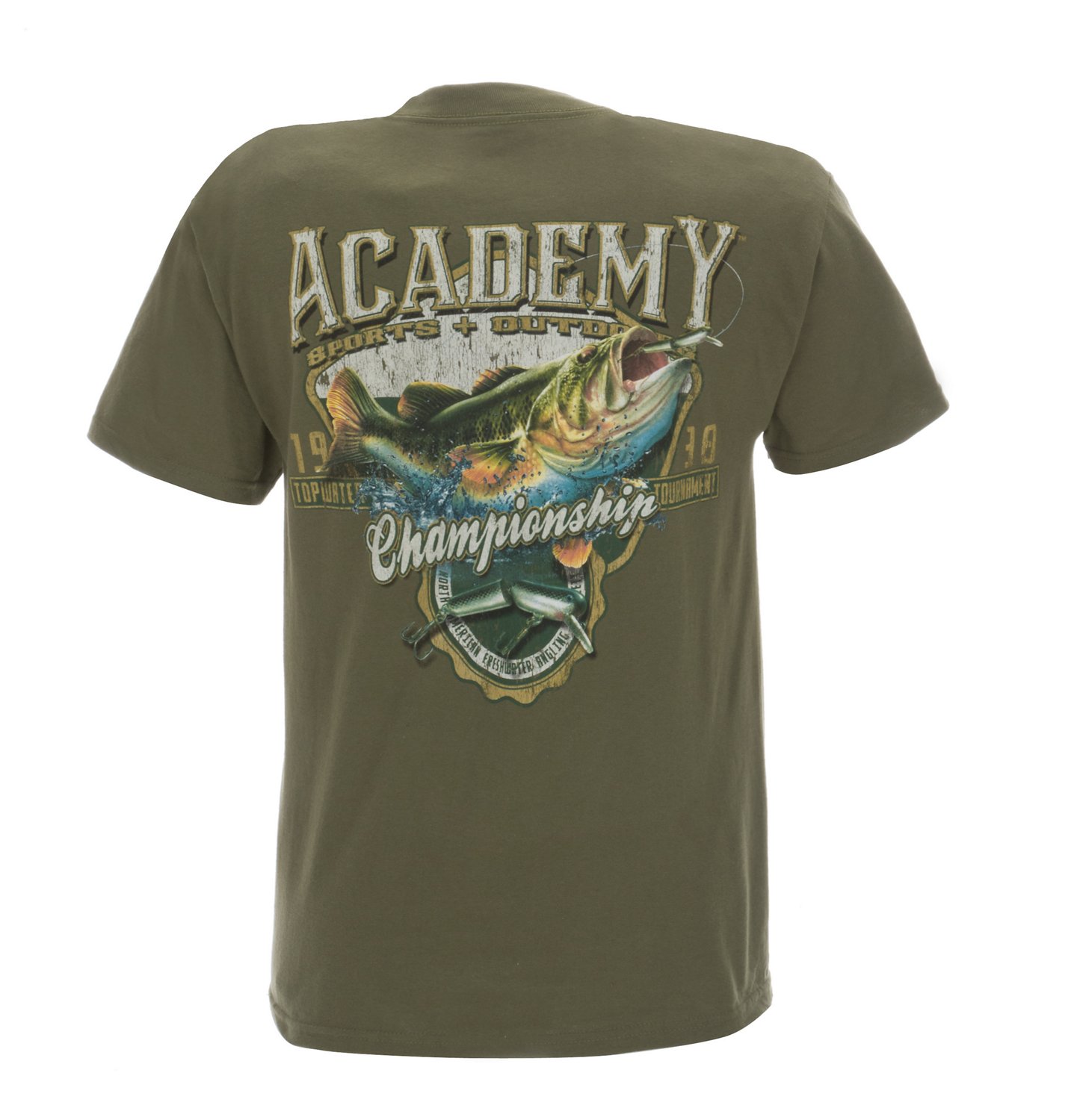 Academy Sports + Outdoors Men's Top Water Champion Printed Short Sleeve T-shirt