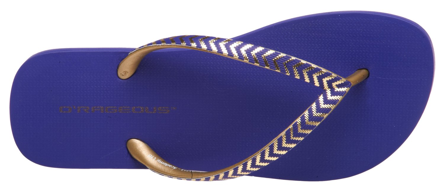 O'rageous Women's Metallic Strap Flip-Flops thumbnail