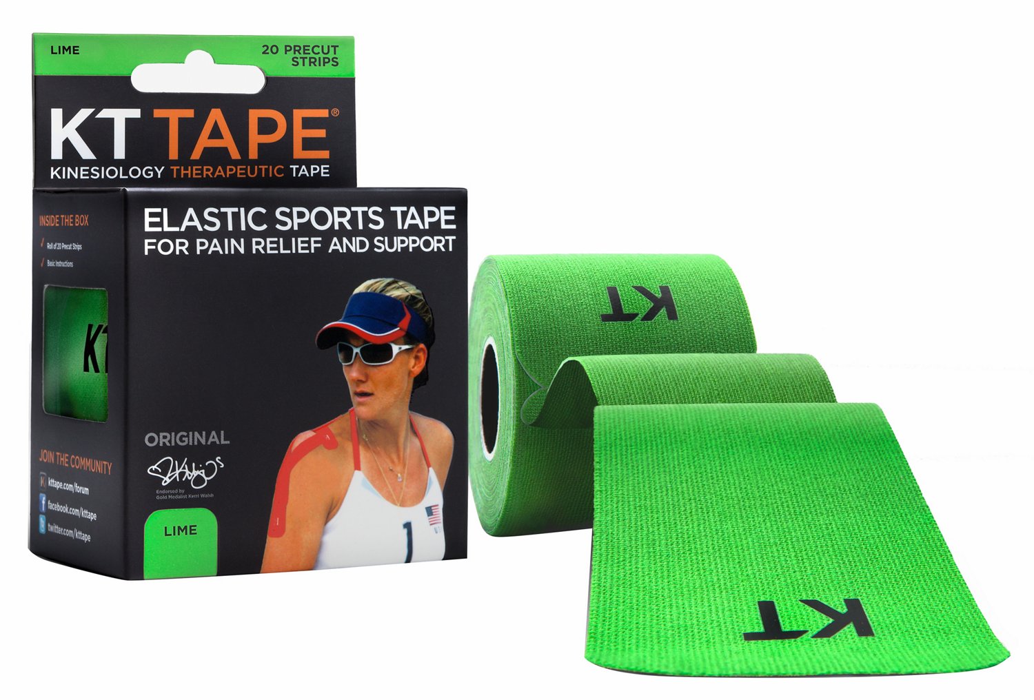 KT Tape Original Precut Elastic Athletic Tape 20-Strip Pack thumbnail