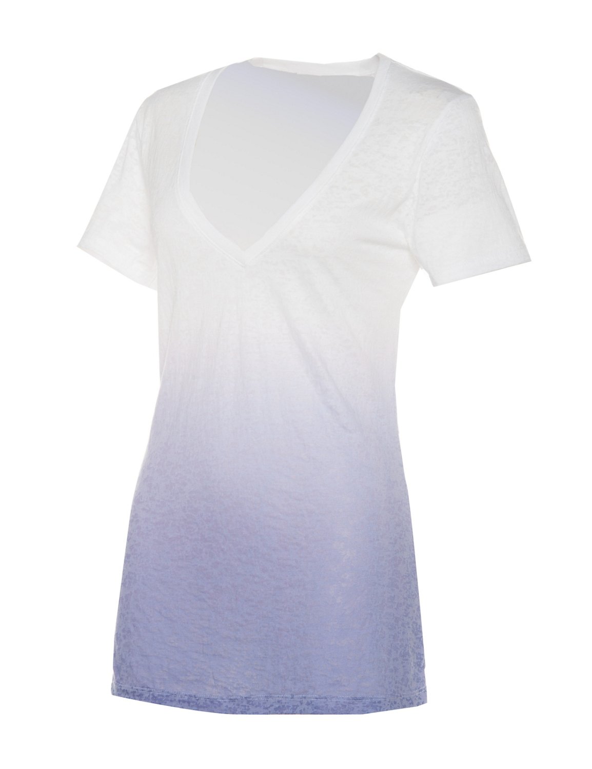 BCG Women's Sublimation Short Sleeve V-neck Dip-Dyed Burnout T-shirt