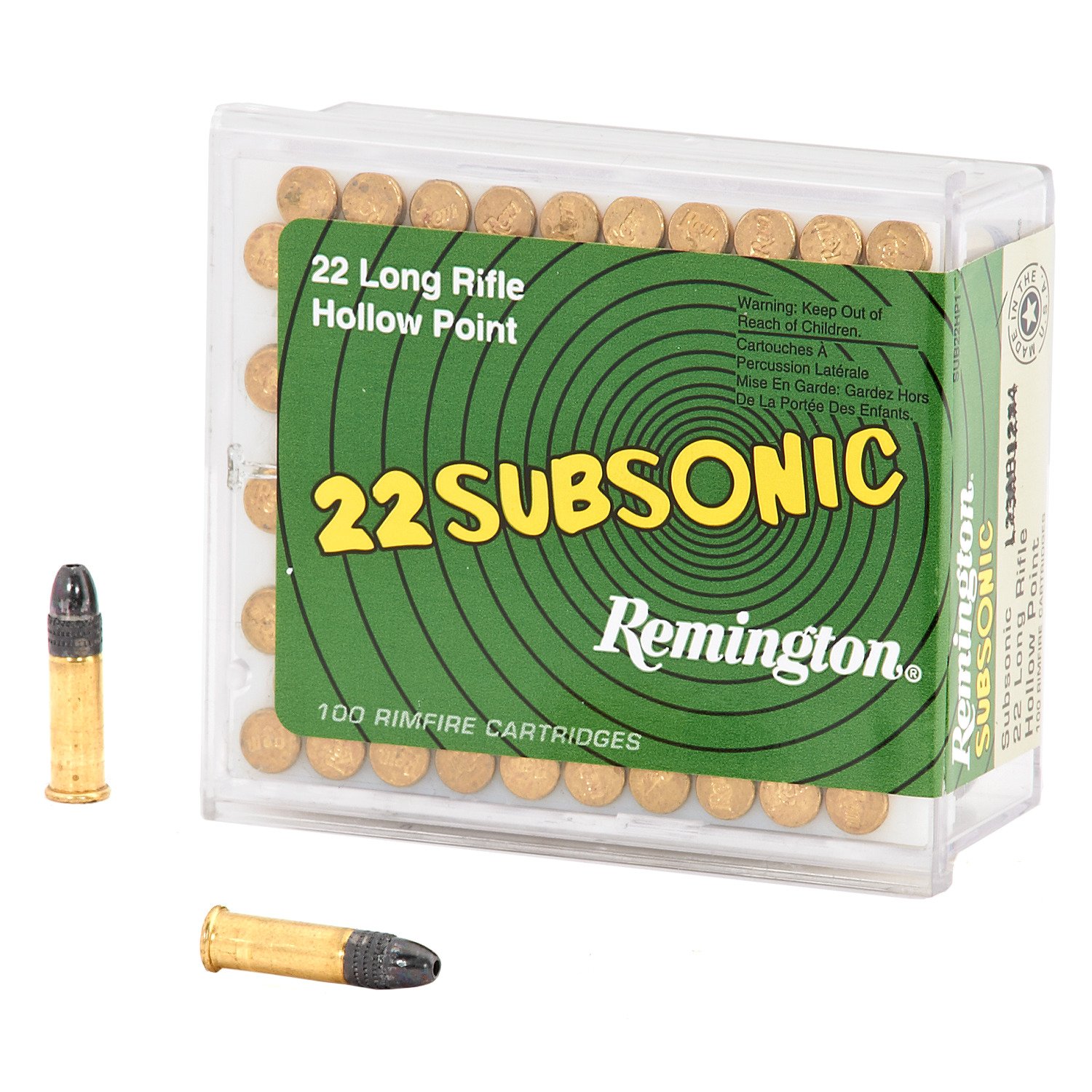 Remington Subsonic™ .22 LR 38-Grain Rimfire Rifle Ammunition
