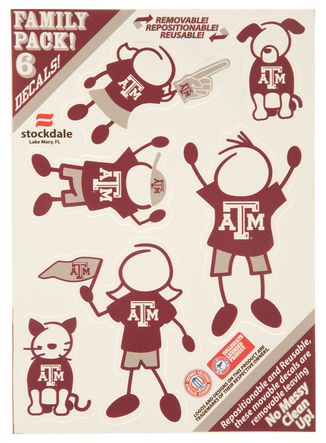 Stockdale NCAA Family Decals 6-Pack thumbnail