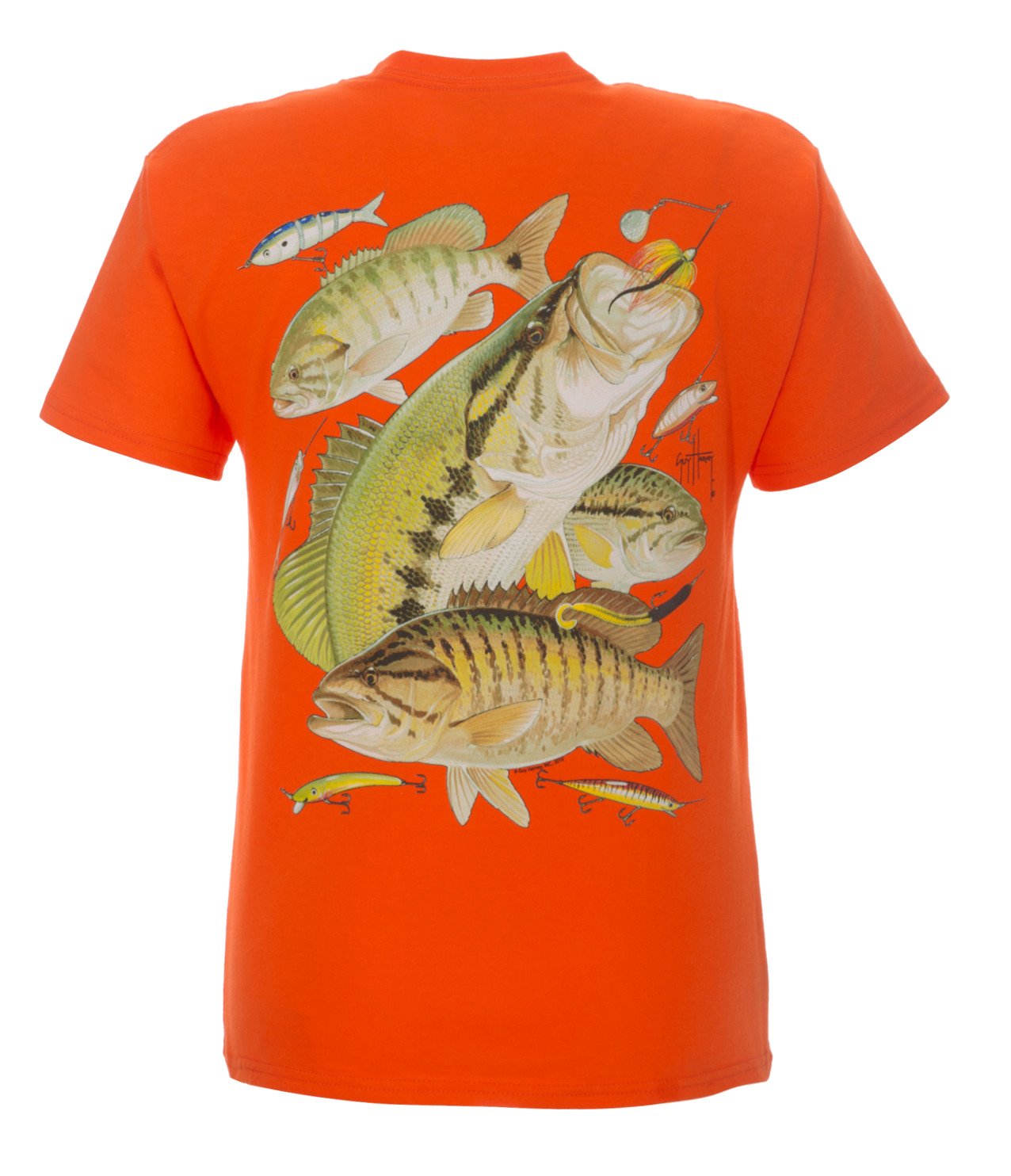 Guy Harvey Youth Bass Collage T-shirt