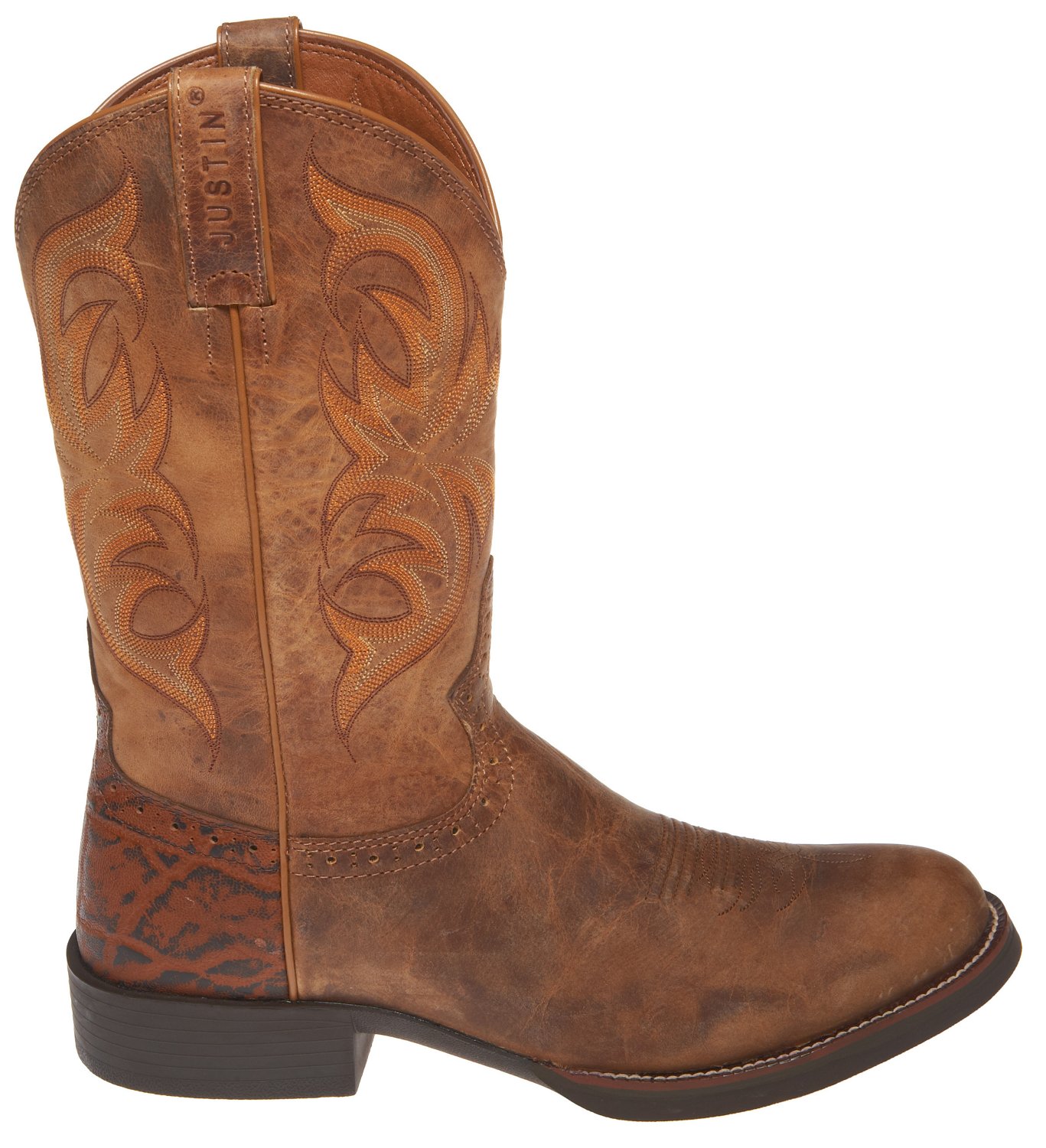 Justin Men's Stampede Counter Cowboy Boots