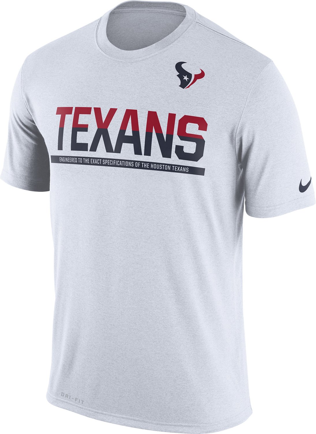 Men's Houston Texans White Fast Wordmark T-Shirt