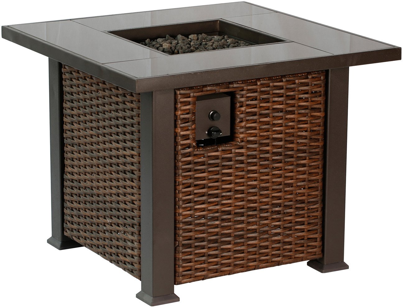 Bali Outdoors 36 in Tile Gas Fire Pit Table Academy