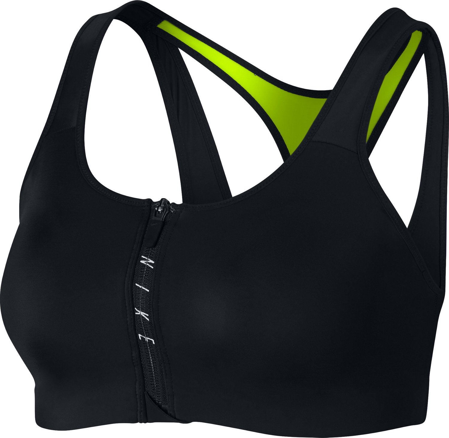 nike front zip sports bra