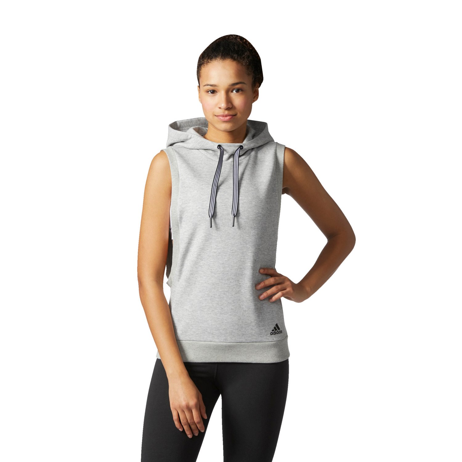 adidas sleeveless hoodie women's