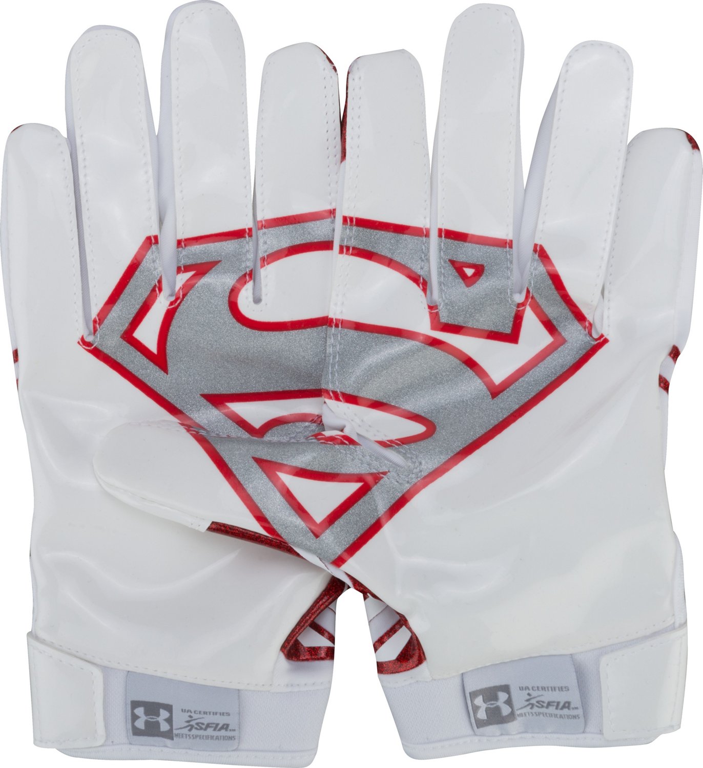 Under Armour® Adults' Alter Ego Superman Football Gloves | Academy
