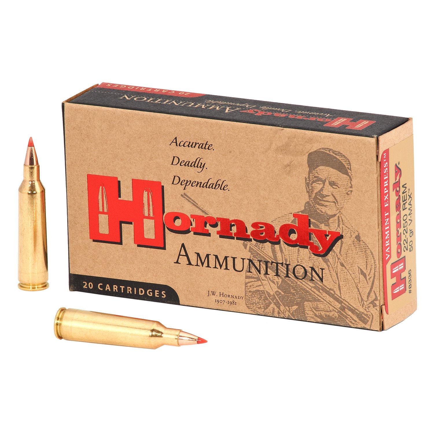 Hornady V-max™ .22-250 Remington 50-grain Rifle Ammunition 