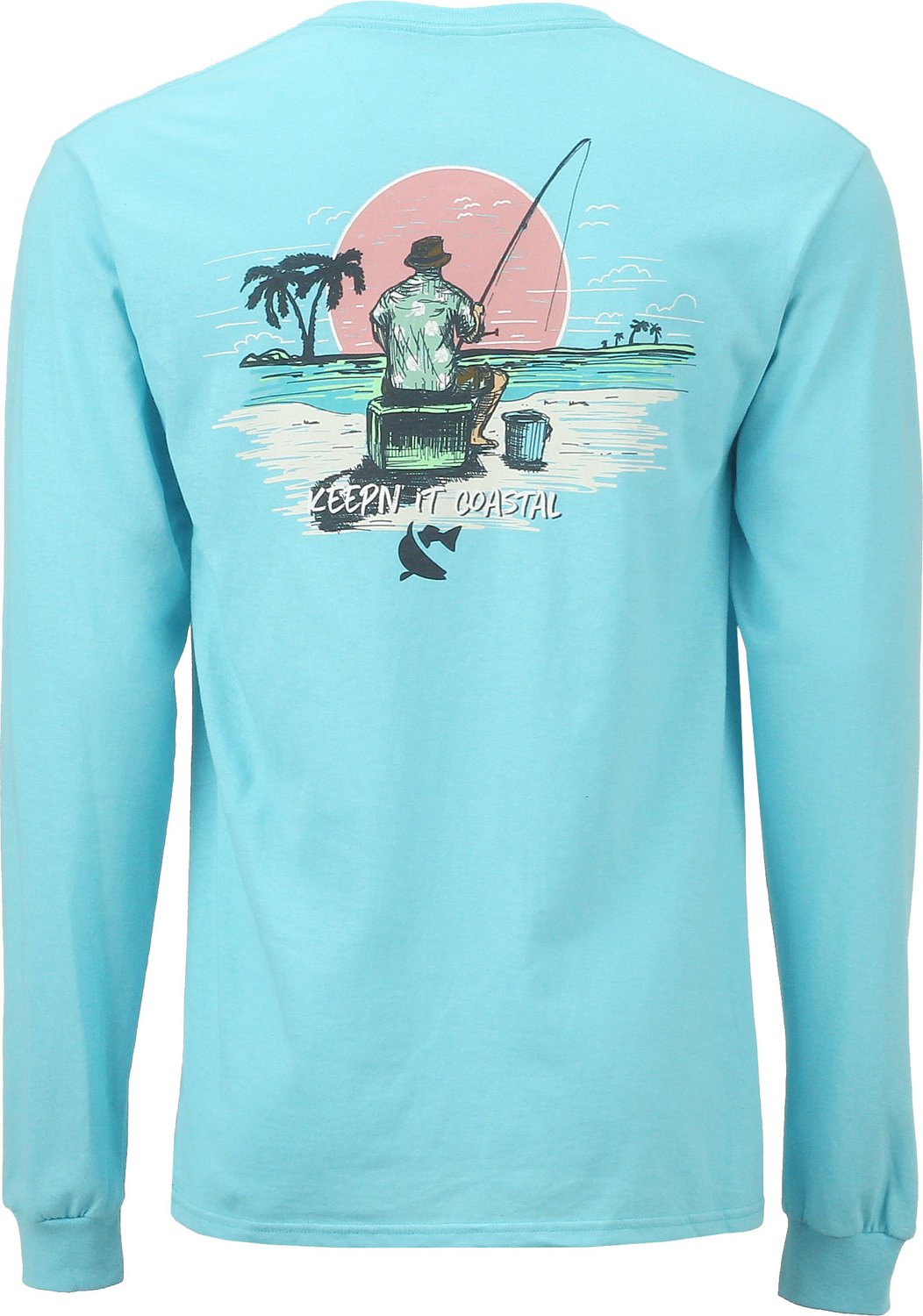 CCA Men's Beach Fishing Long Sleeve Tshirt Academy