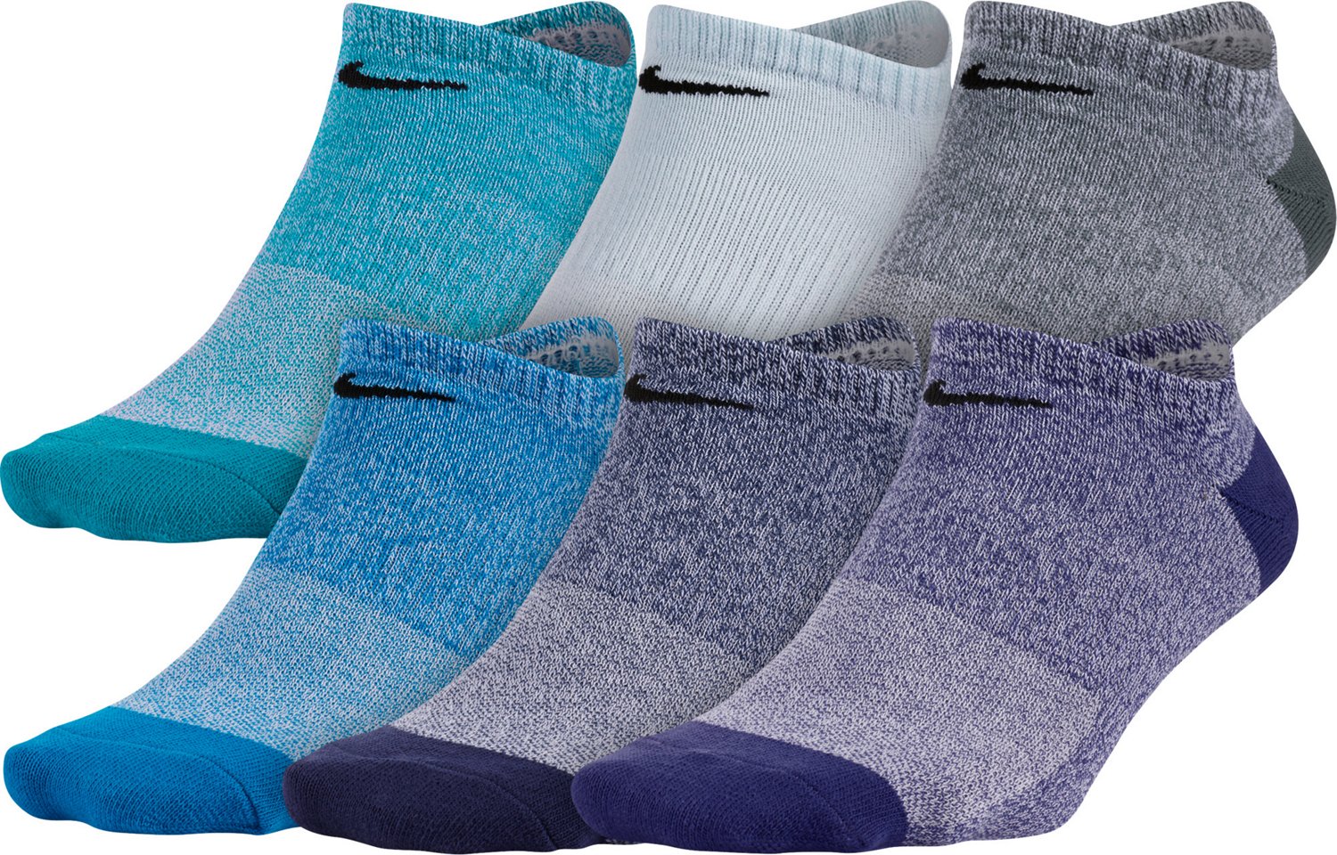 nike women's everyday lightweight no show training socks 6 pack