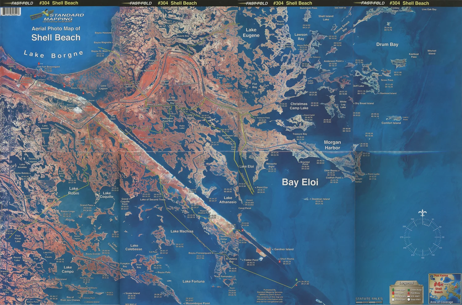 standard mapping 304 shell beach hopedale folded aerial photo map